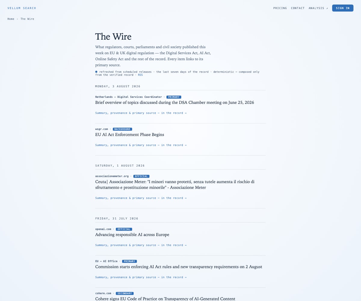The Wire weekly briefing
